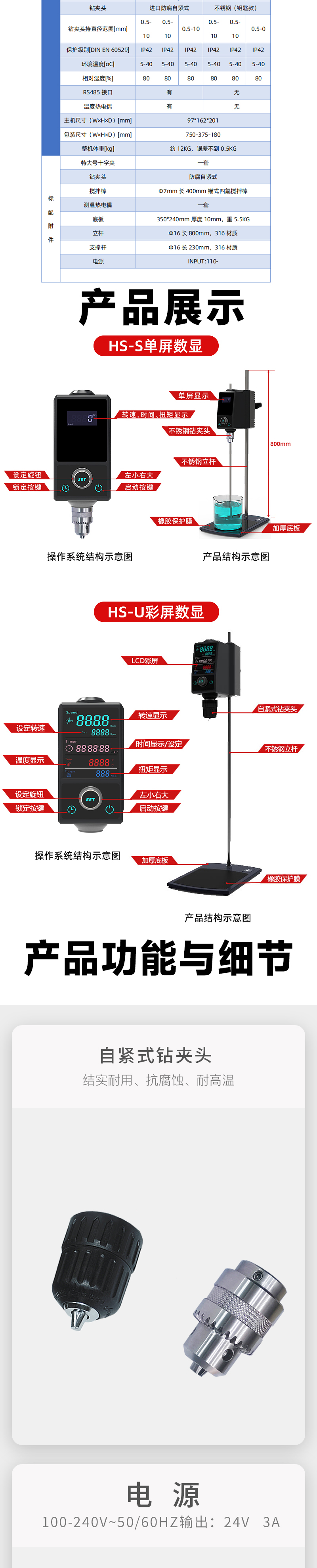 液晶款頂置式（電動）攪拌器(圖3)