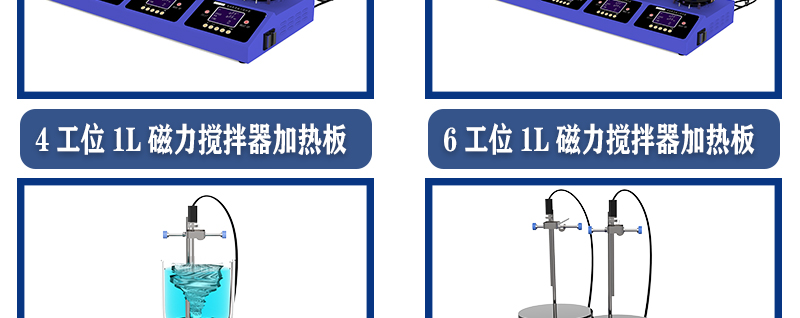 6工位 ZNCL-BS*140MM特氟龍磁力攪拌器加熱板(圖4)